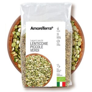 confezione di lenticchie piccole verdi amoreterra da 400 gr