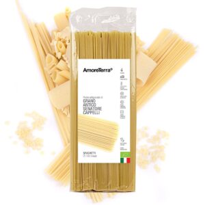 pacco di spaghtti amoreterra da 500 gr con grano senatore cappelli